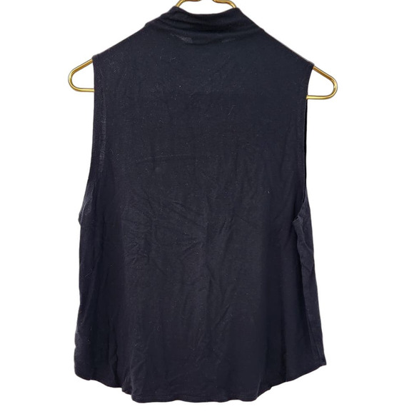 Babaton Plain Black Classic Sleeveless Closet Staple Mock Neck Top Small - Picture 2 of 6
